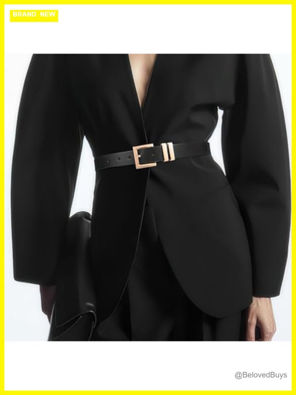 Women's Leather Belt Square Buckle Waist Belt for Jeans Pants Dresses